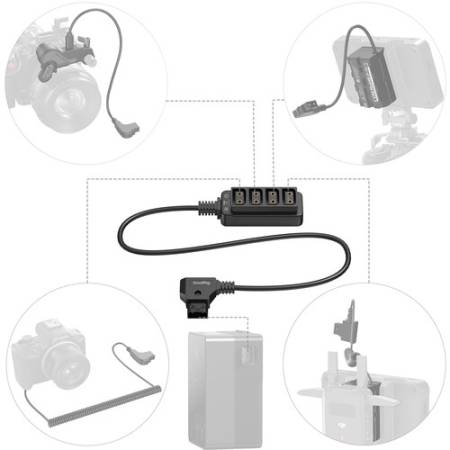SmallRig 5475 - kabel zasilający, adapter, rozgałęźnik D-Tap 1 do 4